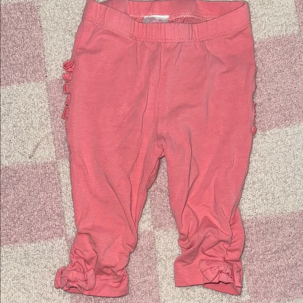 Ruched Pink Bow Legging